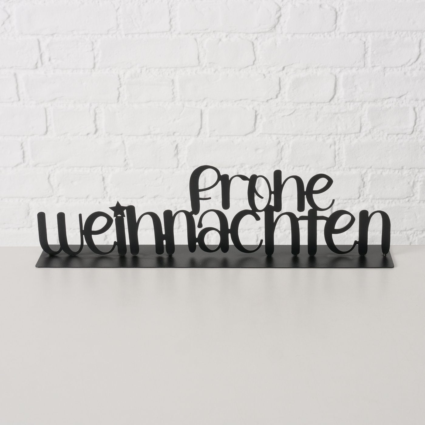 Schriftzug aus Metall "Frohe Weihnachten" von Boltze - moderne Weihnachtsdekoration