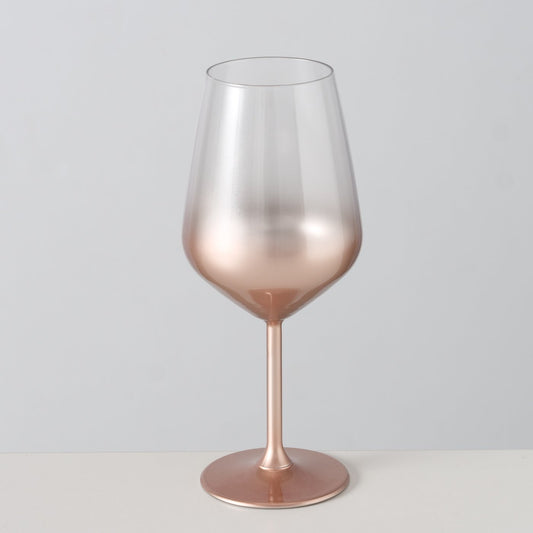 Weinglas mit Farbverlauf Roségold Metallic von Boltze Hingucker Modernes Weinglas