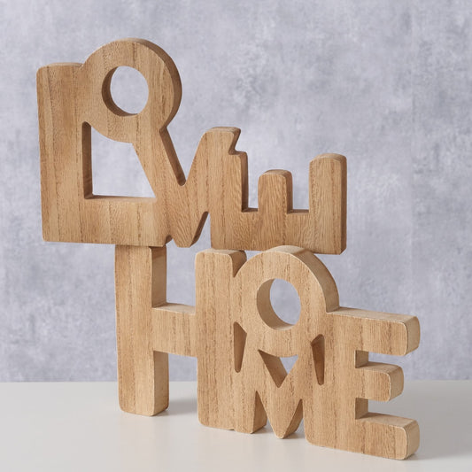 Dekoaufsteller/Schriftzug aus Holz "Love/Home" von Boltze