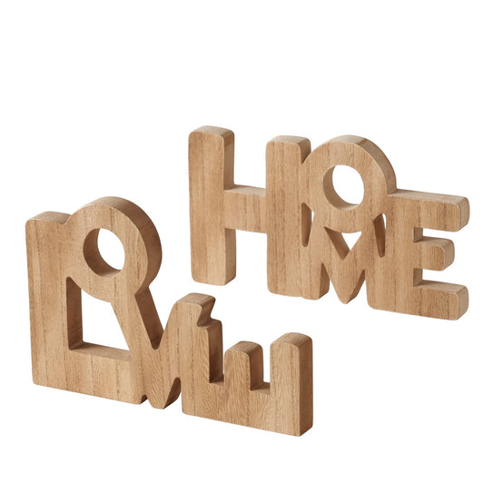 Dekoaufsteller/Schriftzug aus Holz "Love/Home" von Boltze