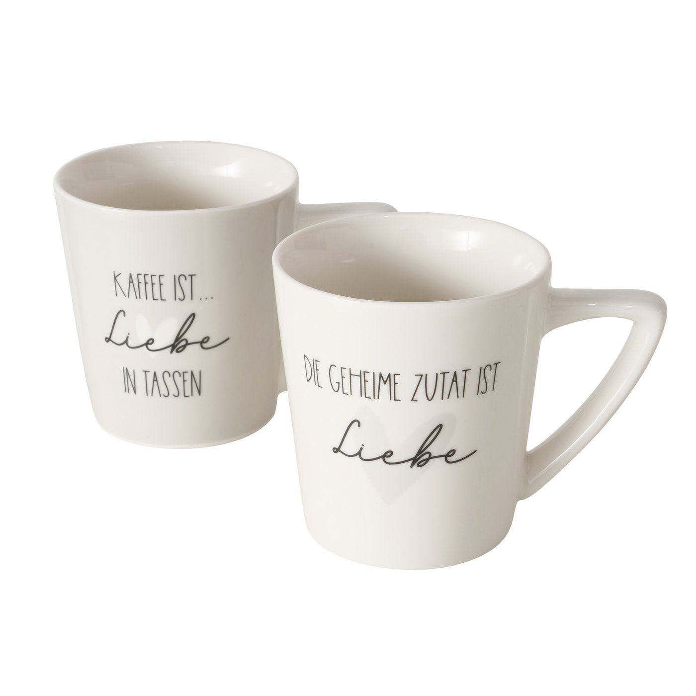 Becher als Geschenkidee "Kaffee ist Liebe/Geheimzutat Liebe" von Boltze
