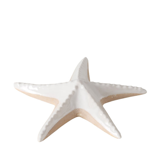 Dekoaufsteller Seestern " Shelby " aus Porzellan - weiß von Boltze - Maritime Dekoration