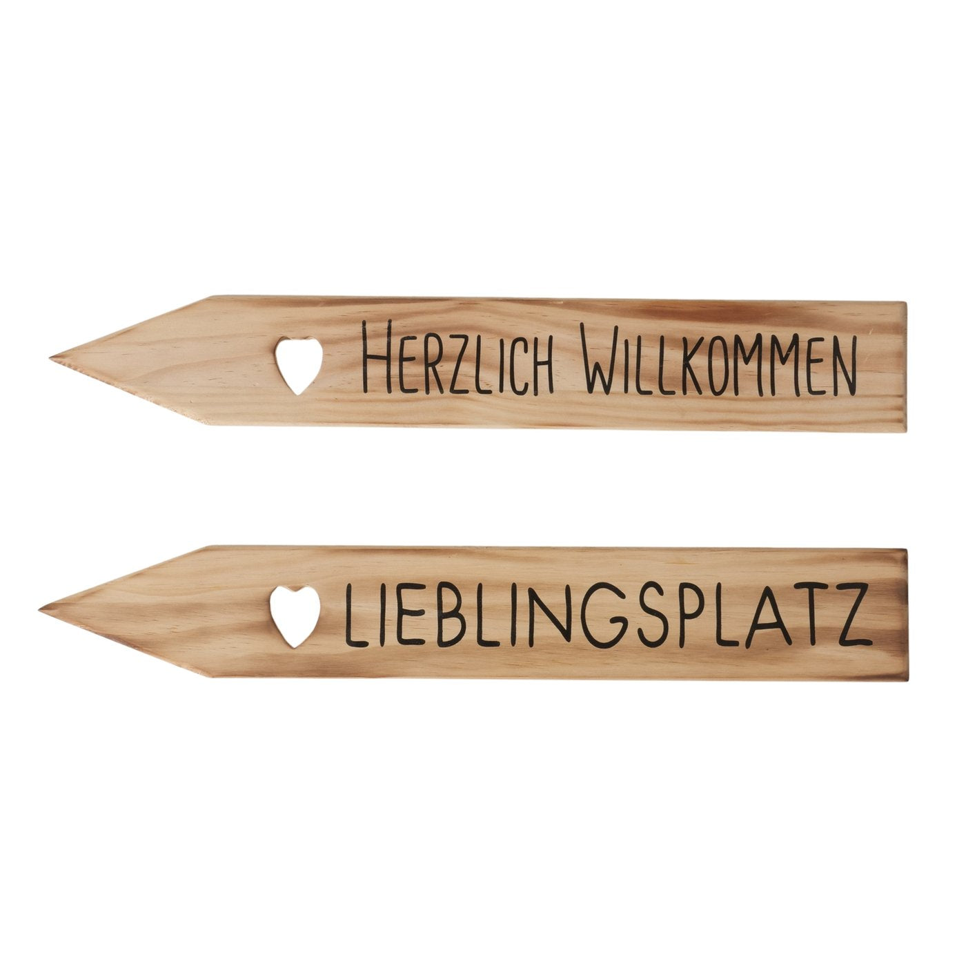 Holzschild "Herzlich Willkommen/Lieblingsplatz" von Boltze - Gartendekoration Wanddekoration