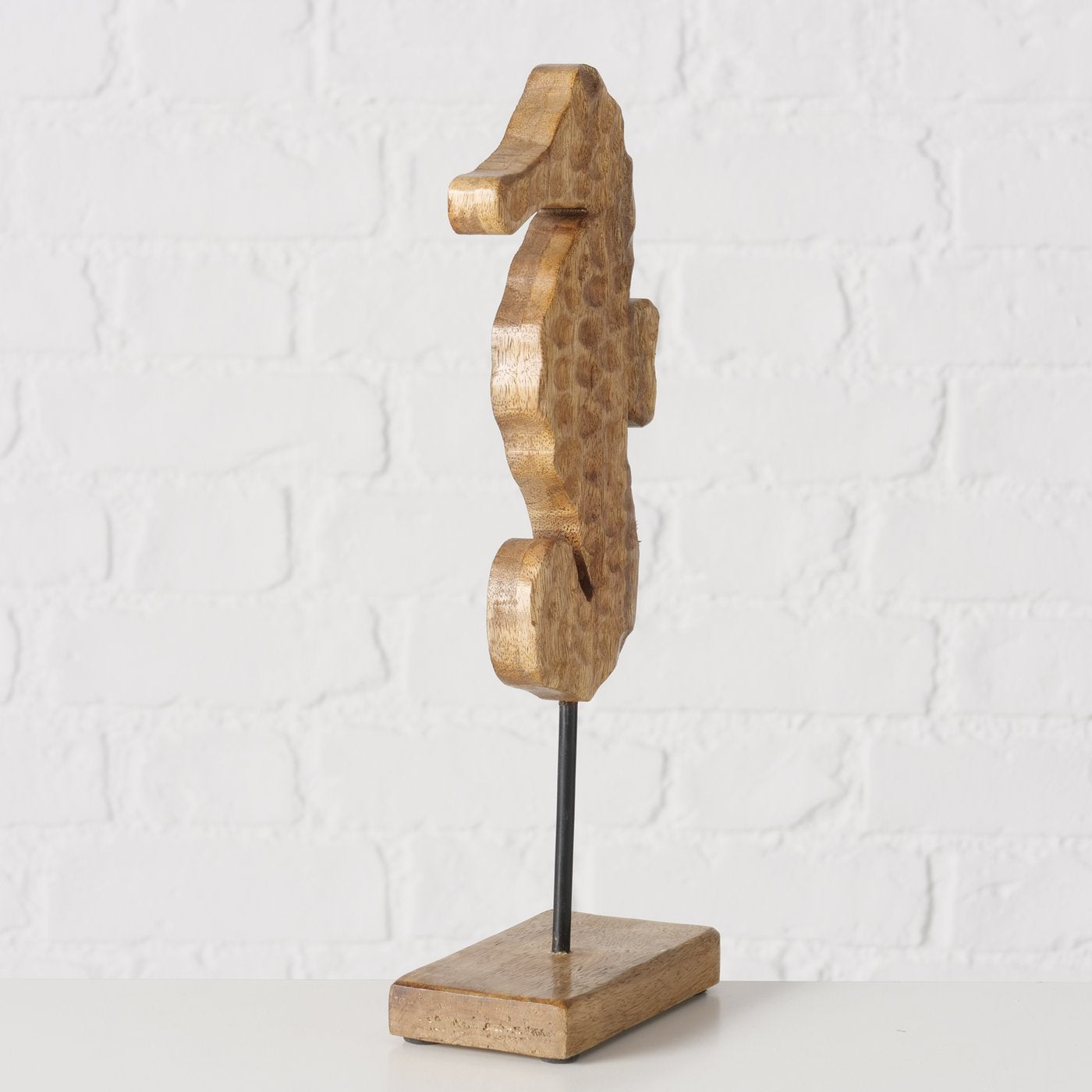 Maritime Figur Seepferdchen " Deni " aus Mangoholz von Boltze - Dekoration