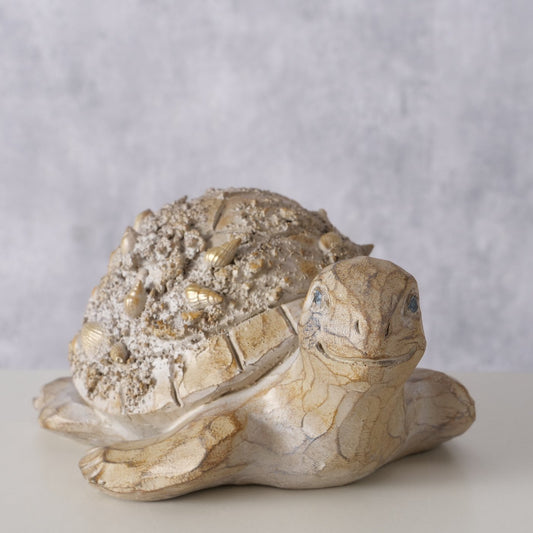 Figur Schildkröte " Elysia " aus Kunstharz - Braun von Boltze - Geschenk oder Dekoration Schildkröten