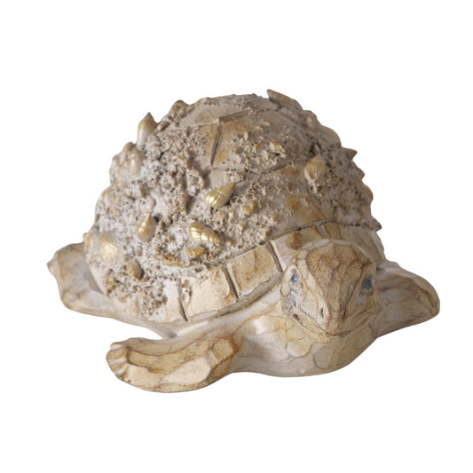 Figur Schildkröte " Elysia " aus Kunstharz - Braun von Boltze - Geschenk oder Dekoration Schildkröten