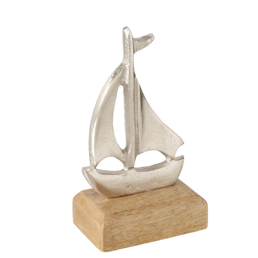 Dekoaufsteller Boot " Shippy " aus Aluminium von Boltze - Maritime Dekoration Schiff Segelboot