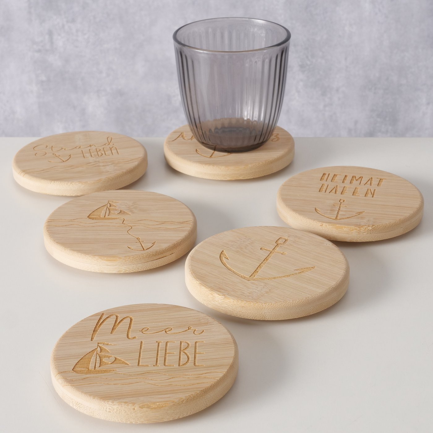 Untersetzer Sailor aus Holz, gelasert von Boltze - Nordische Sprüche, Geschenkidee