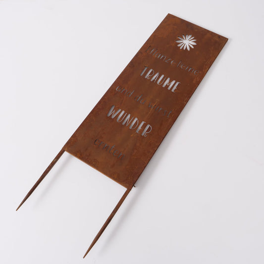 Gartenstab aus Metall "Träume und Wunder" 118 cm von Boltze - Gartendekoration