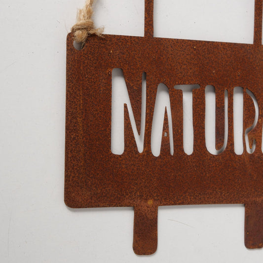 Aufhänger aus Metall "Natural Born griller/Born to grill" von Boltze - Gartendekoration Grillen Geschenkidee