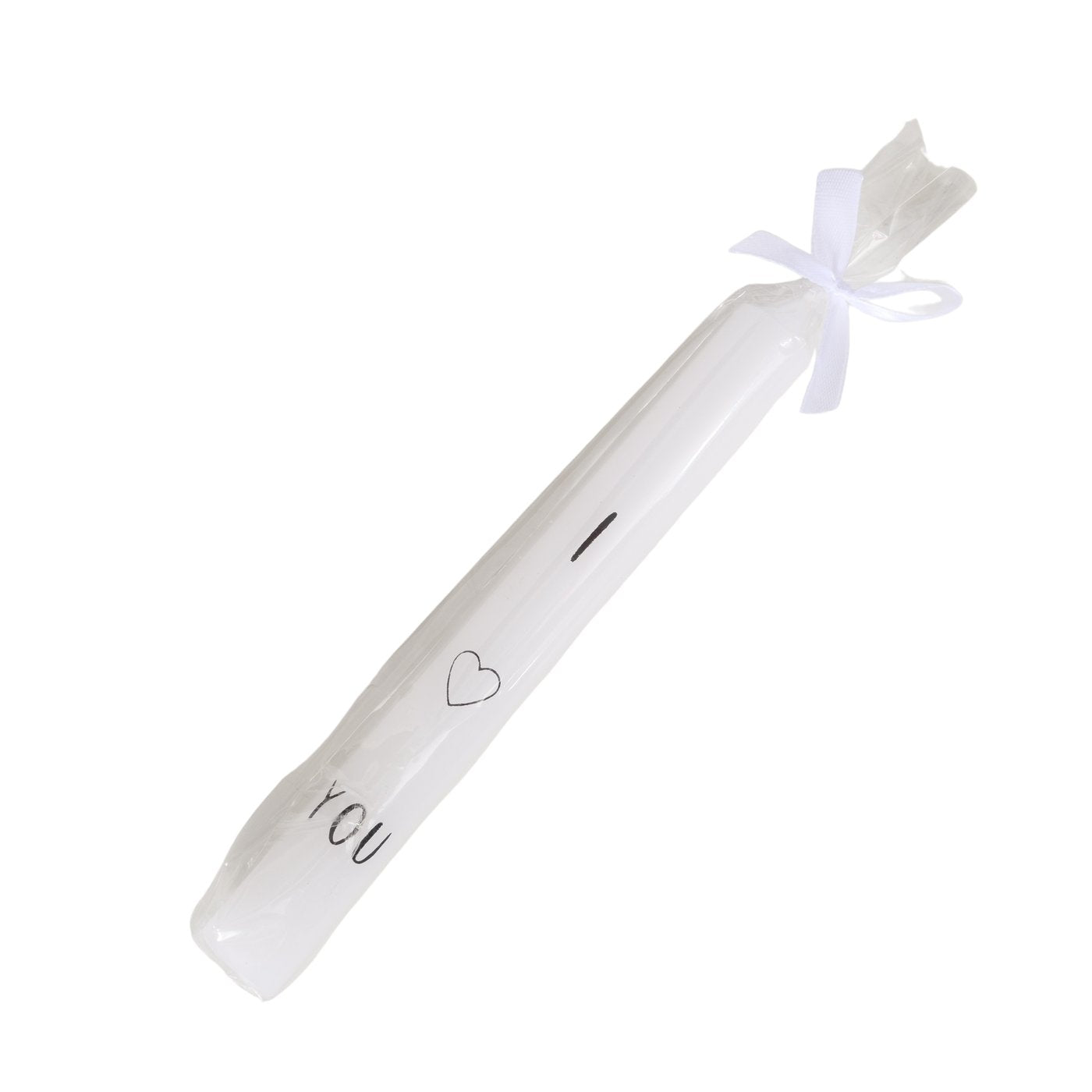 Taper candles to give away "Love" white/pink/rose by Boltze - Valentine's Day gift idea