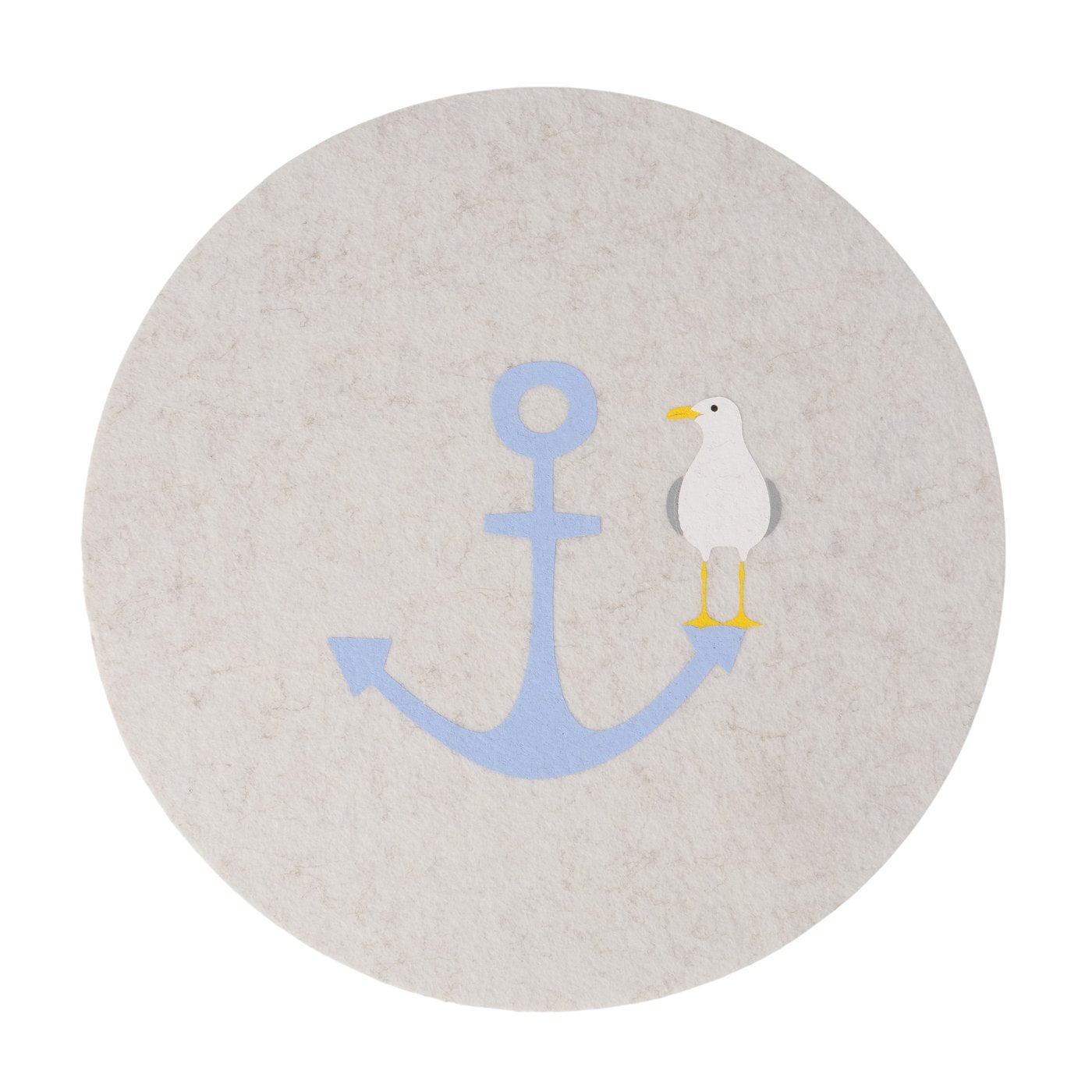 Nordisches Tischset Anker Möwe Hallig blau oder grau von Boltze - Schleswig-Holstein Geschenkidee