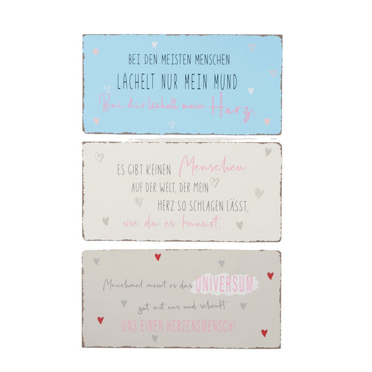 Bedruckte Schilder aus Metall "Menschen" in drei Varianten von Boltze