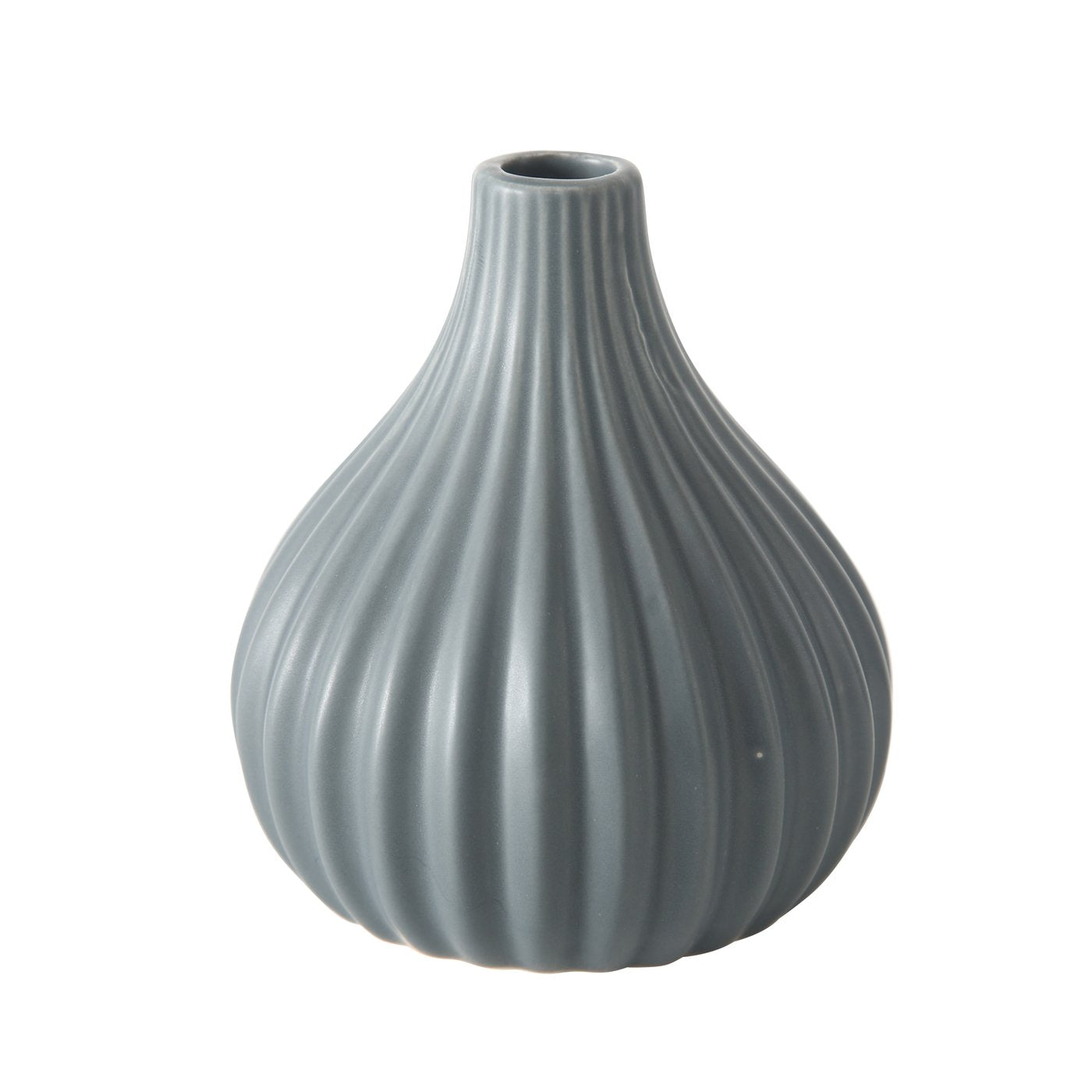 Vase aus Porzellan grau/schwarz/weiß von Boltze - Blumen Dekoration modern