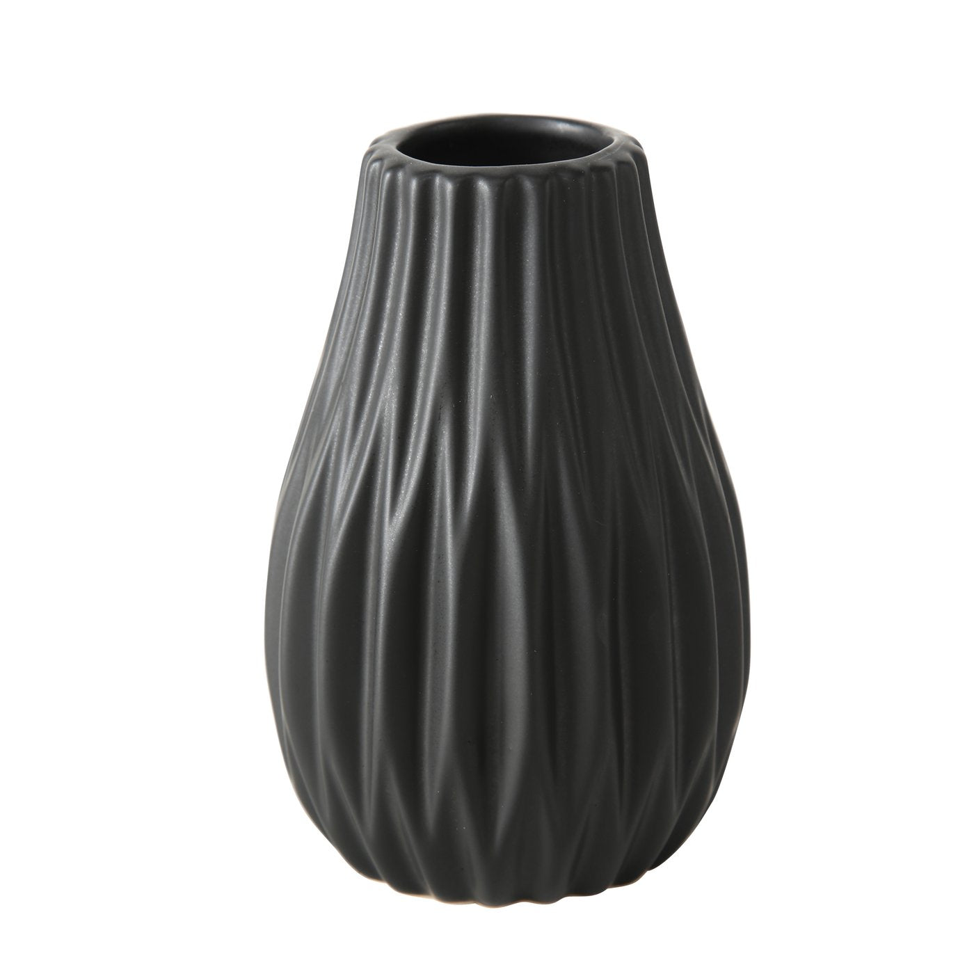 Vase aus Porzellan grau/schwarz/weiß von Boltze - Blumen Dekoration modern