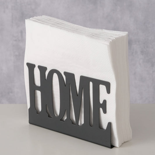 Serviettenhalter aus Metall "Home" von Boltze - Zuhause Deko