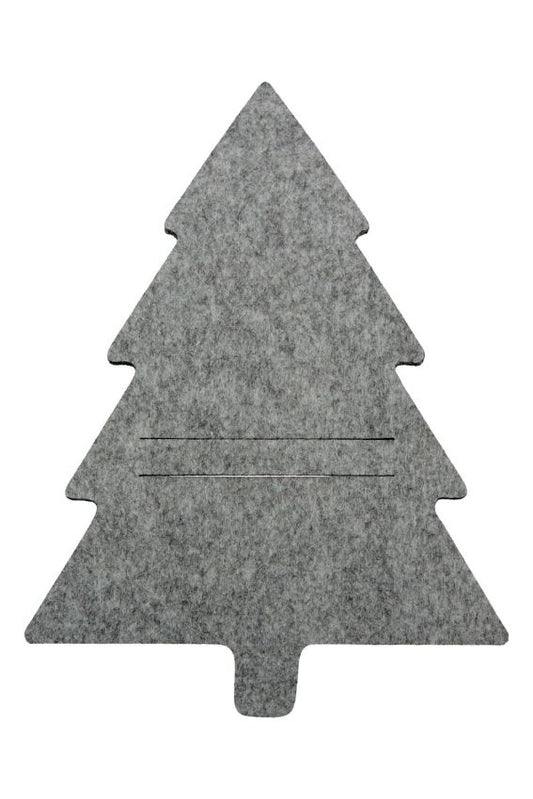 Bestecktaschen Tannenbaum Hellgrau aus Filz von Gilde – 1x Weihnachts-Tischdeko