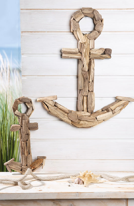 Wandobjekt Anker aus Holz 40 cm von Gilde - maritime Dekoration