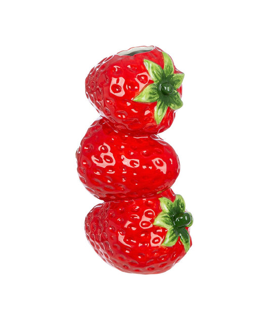 Vase Erdbeerturm aus Keramik, Erdbeervase 20 cm von Gilde