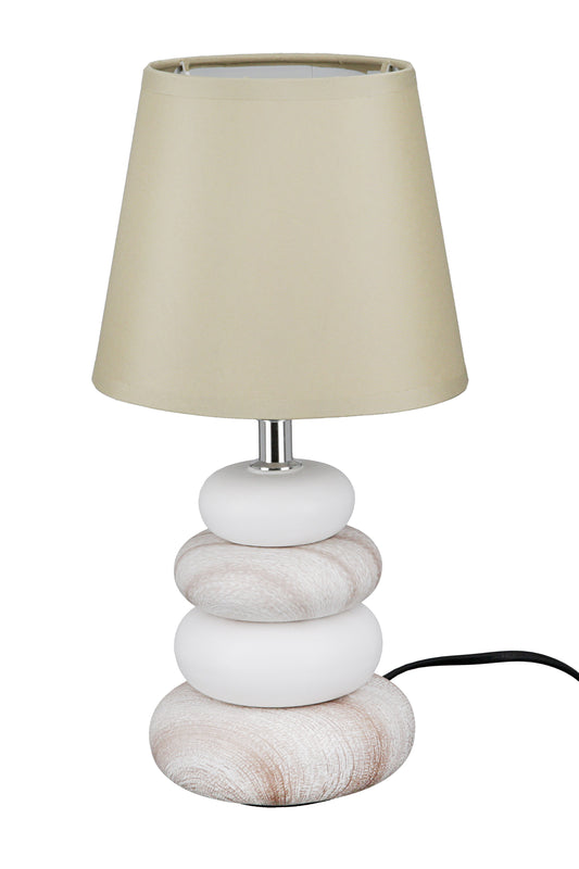 Tischleuchte " Stone " aus Keramik von Gilde - Lampe Stein Steinlampe