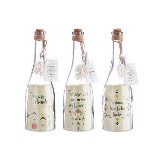 Flaschenpost Indio mit LED und Sprüchen von Gilde - Geschenk und Hingucker