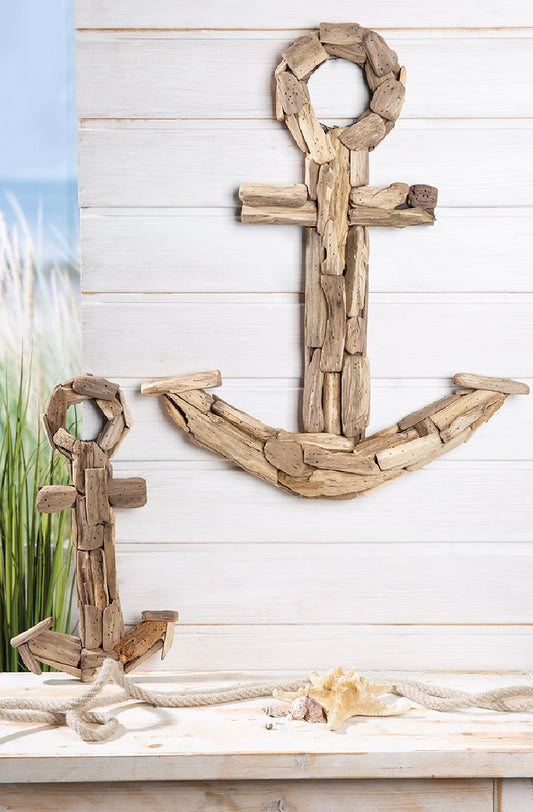 Wandobjekt Anker aus Holz 60 cm von Gilde - maritime Dekoration