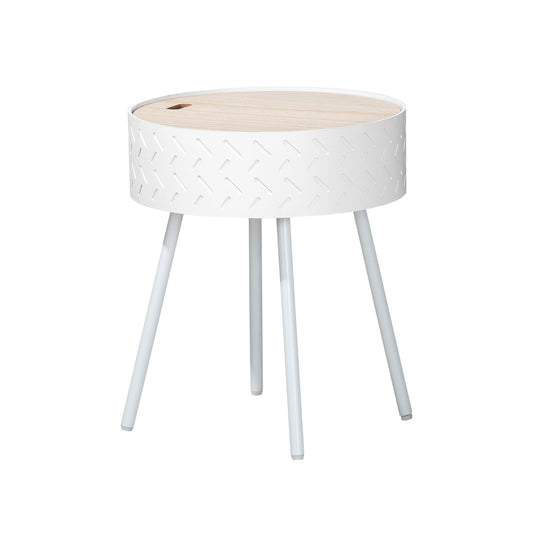 Beistelltisch rund Storage aus Metall von Gilde - skandinavisch zeitlos Holz und Metall kleiner Tisch