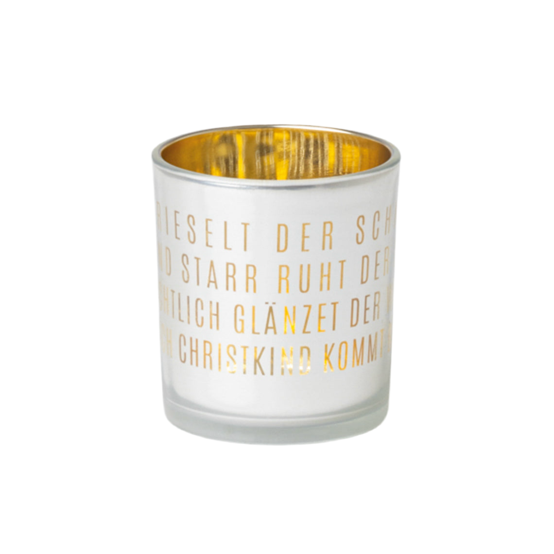 Teelichthalter aus Glas "Leise rieselt der Schnee..." von räder design - Weihnachten Weihnachtsdekoration