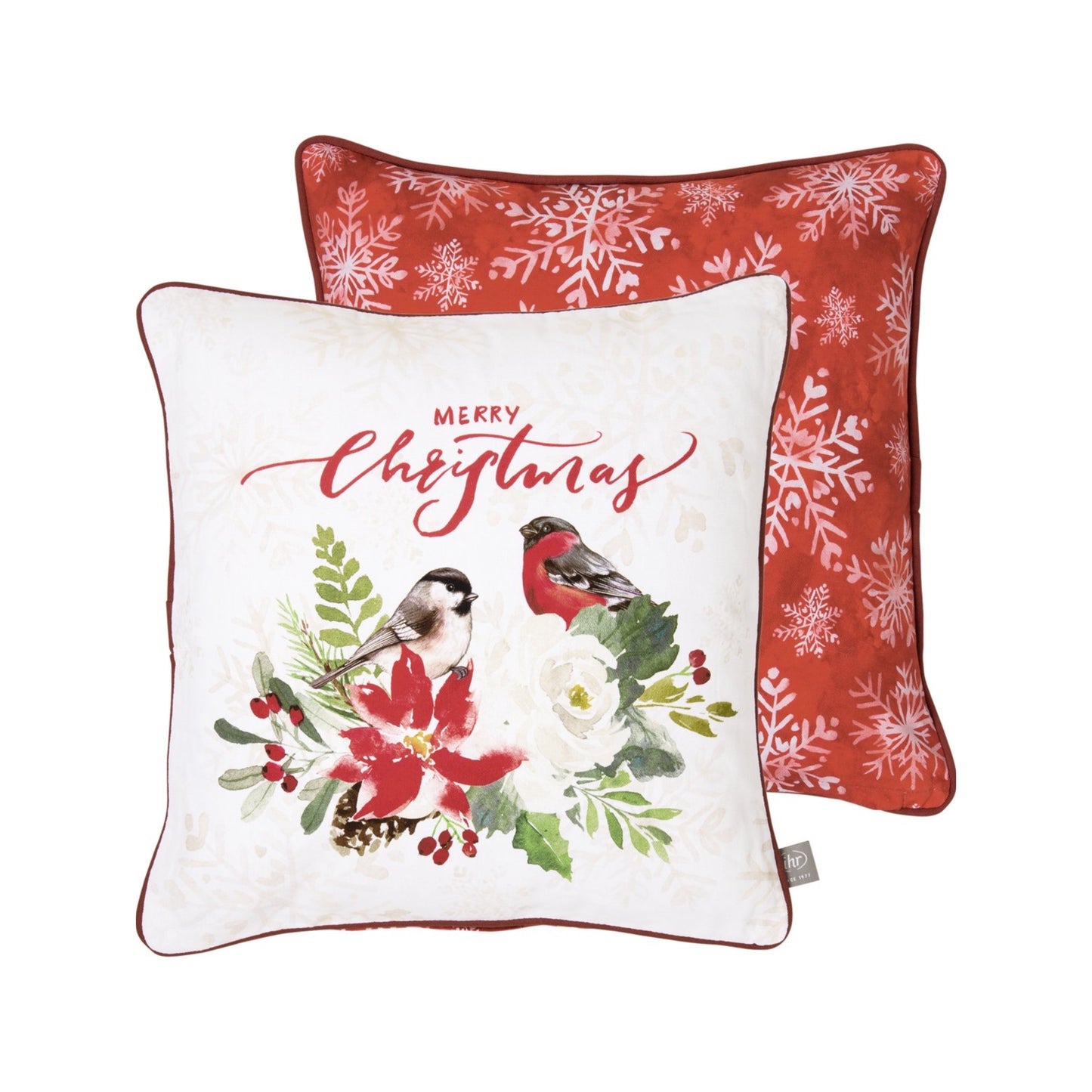 Kissen 40x40 cm " Merry Christmas, rot " von ihr - Weihnachten Weihnachtsdekoration