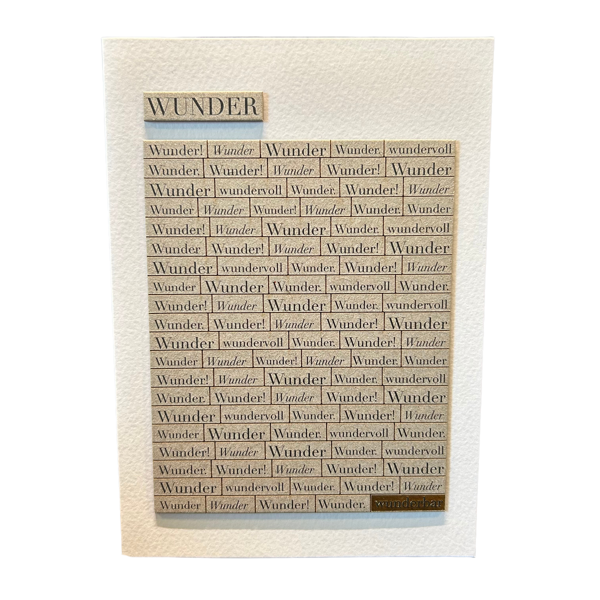Karte „Wunder“ mit Umschlag von räder design