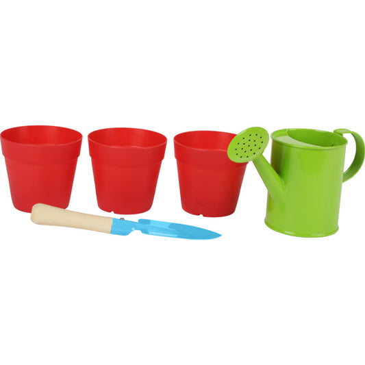 Pflanz- und Gartenset für Kinder von small foot - Gießkanne Gartenwerkzeug