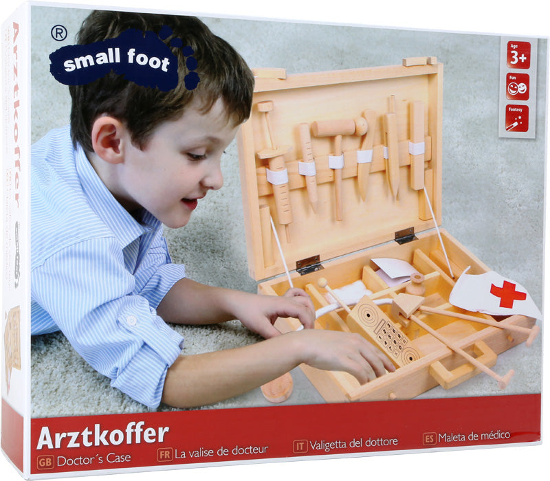 Arztkoffer mit viel Zubehör aus Holz natur von small foot