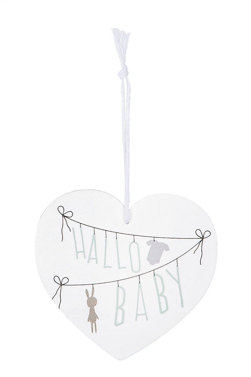 Geschenkanhänger Hallo Baby von Gilde - Geburt Geschenk Wünsche Anhänger