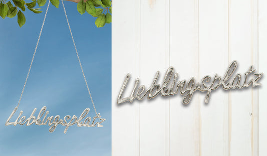 Hänger Lieblingsplatz aus Aluminium von Gilde Wandanhänger Hänger