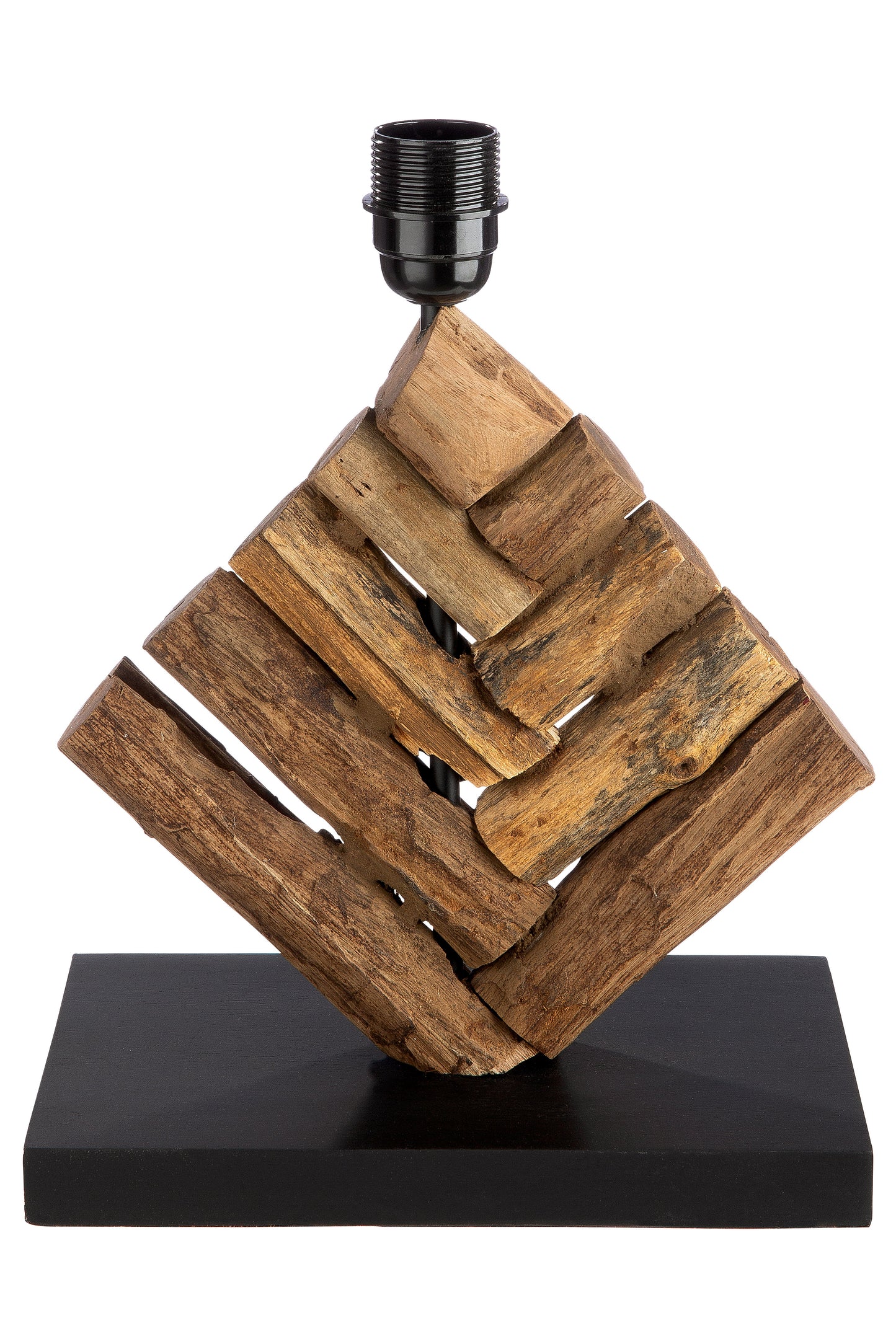 Maritime Tischleuchte Tribe aus Holz Braun 46cm hoch von Gilde - Maritim exklusive Lampe