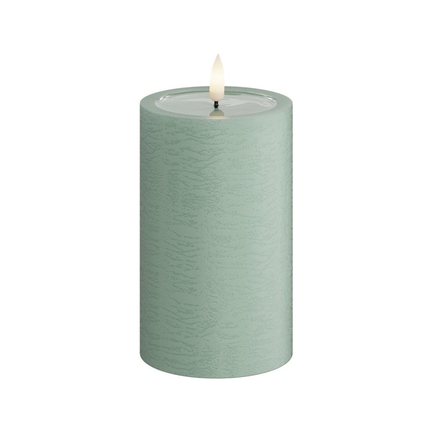 LED Stumpenkerze 12,5 cm salbei von Deluxe / Unique Homeart Candle / Kerzen