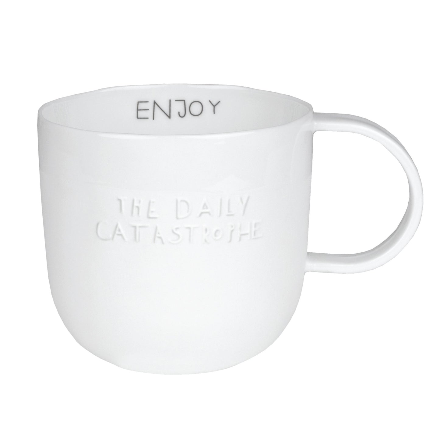 Tasse aus Porzellan " Enjoy the daily catastrophe " von räder design tägliche Katastrophe