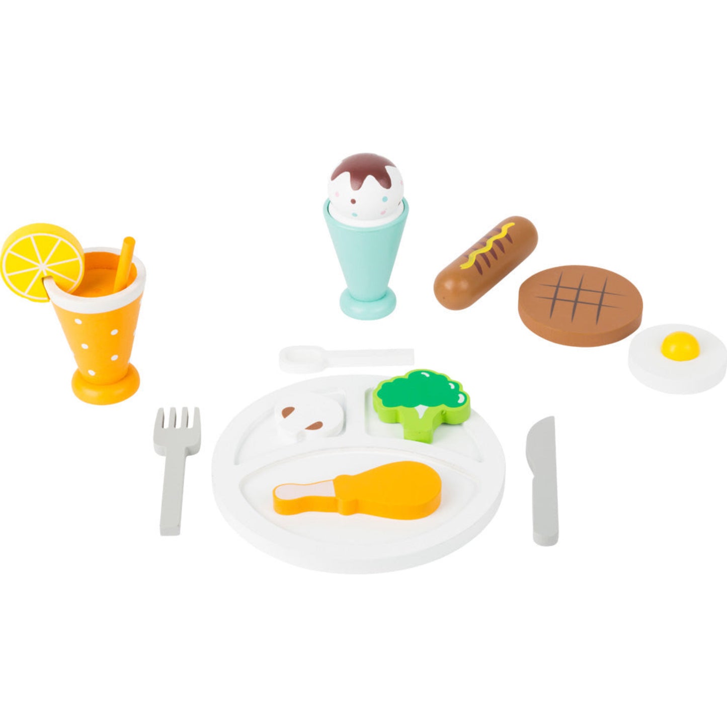 Spiel-Set aus Holz "Mittagspause" von small foot - Essen Eis Holzspielzeug
