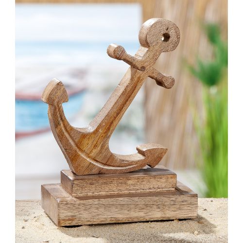 Maritimer Aufsteller Figur Standrelief Anker aus Mangoholz von Gilde