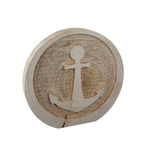 Standrelief Anker Boot aus Holz zum Aufstellen von Gilde - maritime Dekoration Aufsteller