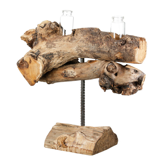 Skulptur aus Holz Bangkok 25cm hoch von Gilde - Hingucker - Holzkerzenständer