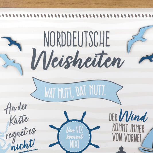 Bild rechteckig Norddeutsche Weisheiten von Gilde - ideales Geschenk aus dem Norden