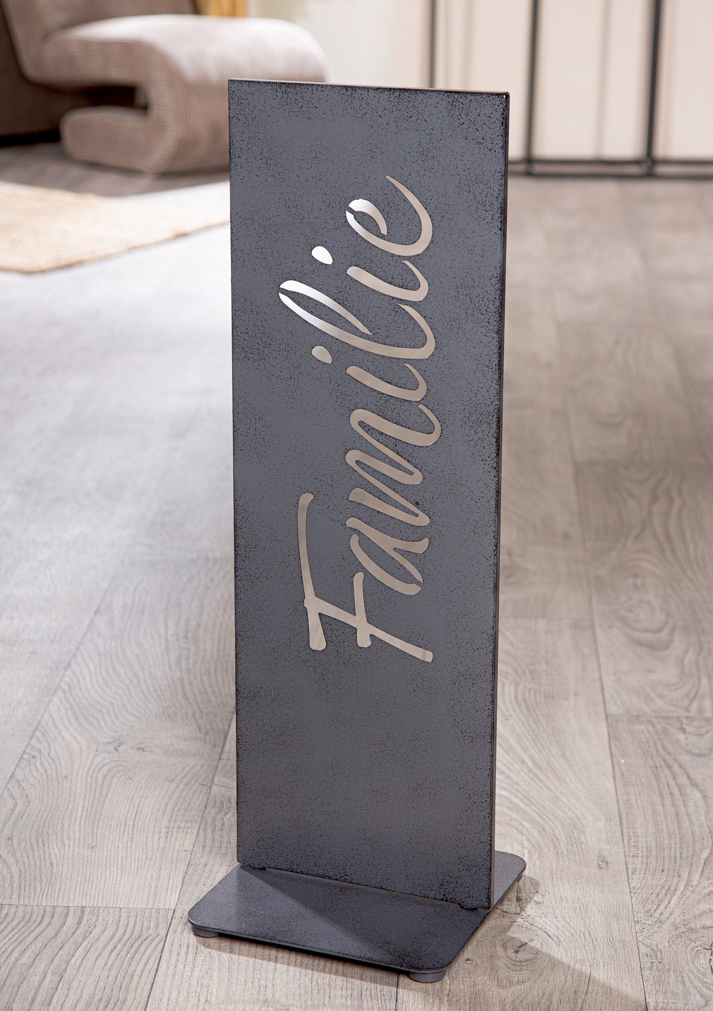 Standrelief Aufsteller Familie aus Metall 72cm Hoch von Gilde - Hingucker - Geschenkidee für alle Anlässe