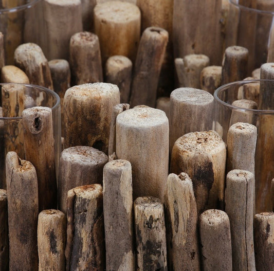 Adventsleuchter „Thilo“ von Gilde – Adventskranz aus Holz mit Glaseinsätzen Ø 30 cm
