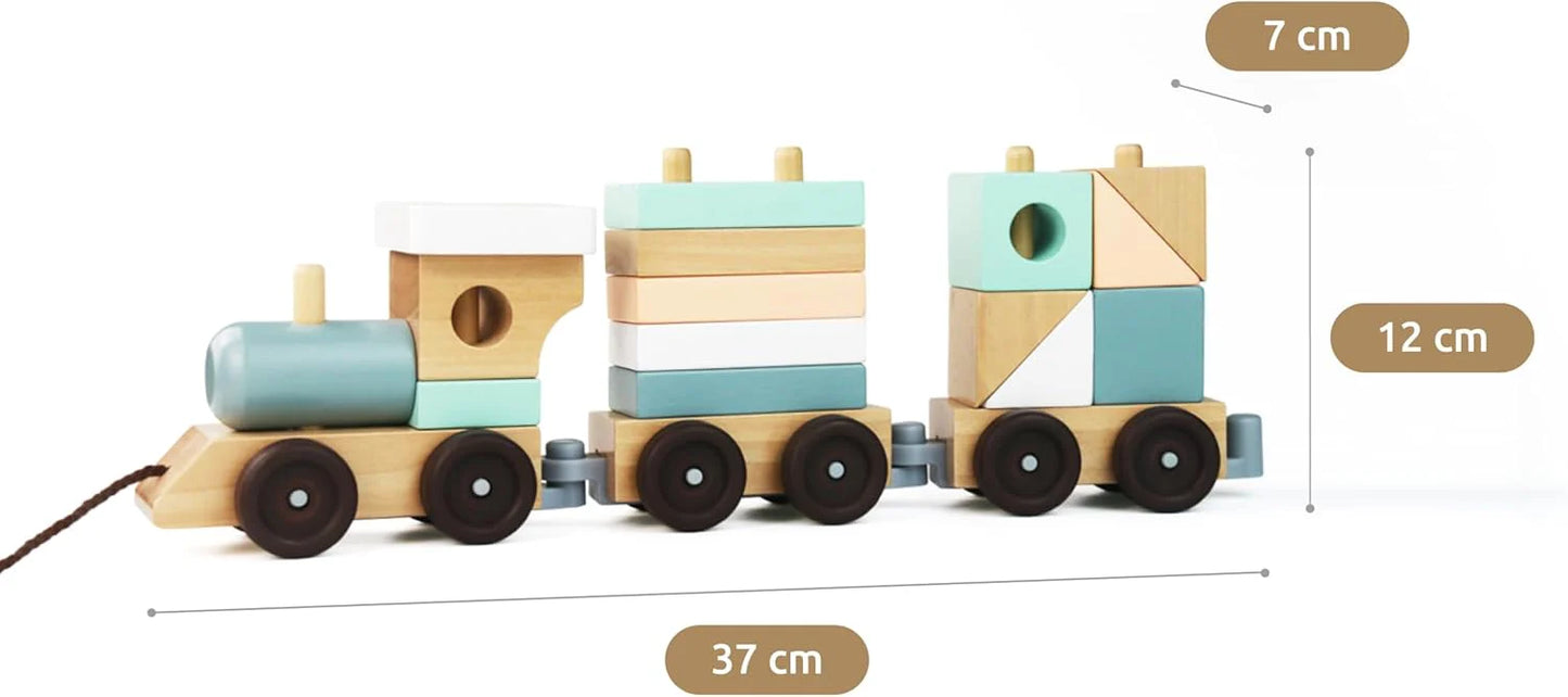 Holzzug 2-In-1 von UMU liebevolles Holzspielzeug Holzlok