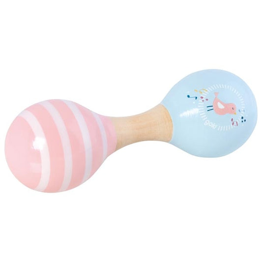 Doppelmaracas Vogel von goki Musikinstrument für Kinder Holzspielzeug