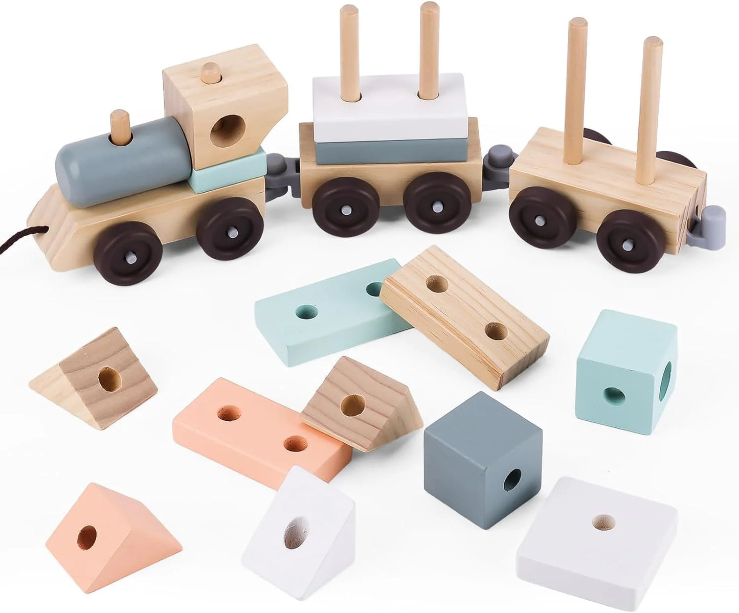 Holzzug 2-In-1 von UMU liebevolles Holzspielzeug Holzlok