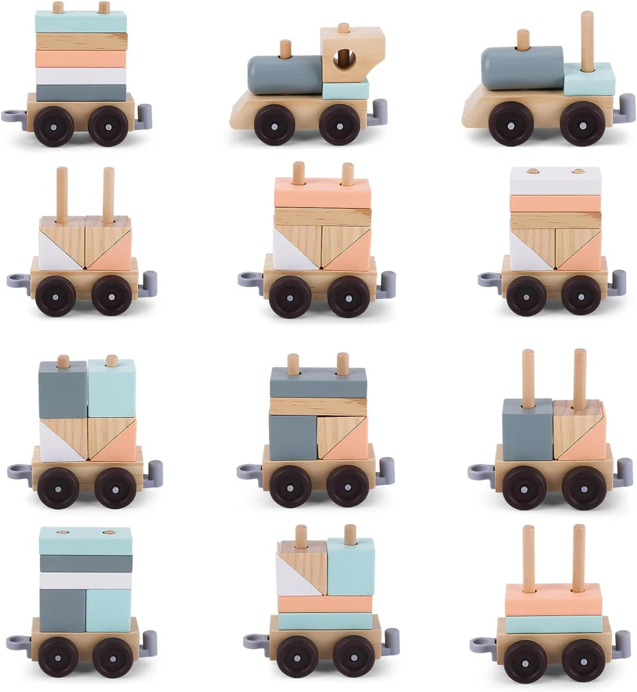 Holzzug 2-In-1 von UMU liebevolles Holzspielzeug Holzlok