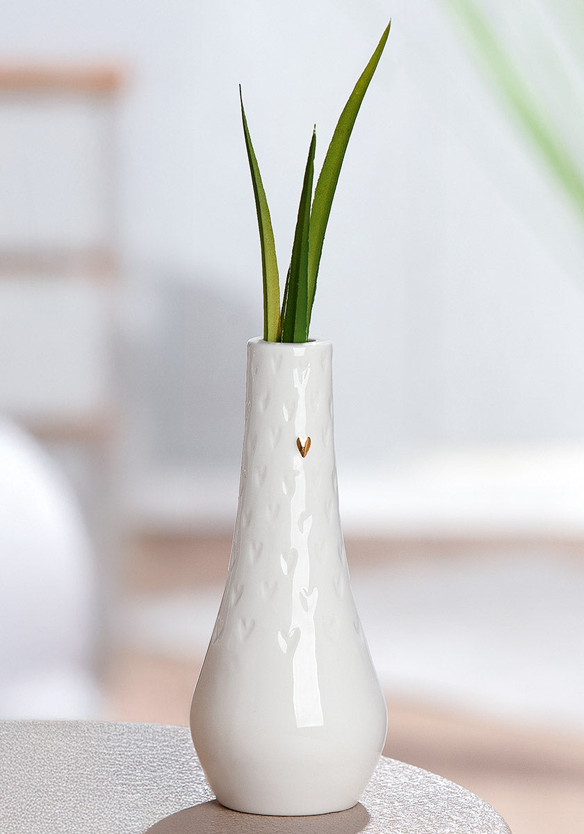 Vase aus Porzellan "Lot´s of love" von Gilde Herz Vase Goldenes Herz