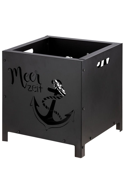 Feuerkorb Meerzeit Anker aus Metal, schwarz von Gilde - Feuerschale nordisch